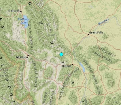 El sismo más fuerte de las últimas horas en territorio continental de Estados Unidos ocurrió cerca de la localidad de Lincoln, Montana