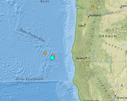 El sismo más fuerte de las últimas horas en territorio continental de Estados Unidos ocurrió cerca de la localidad de Port Orford, Oregon