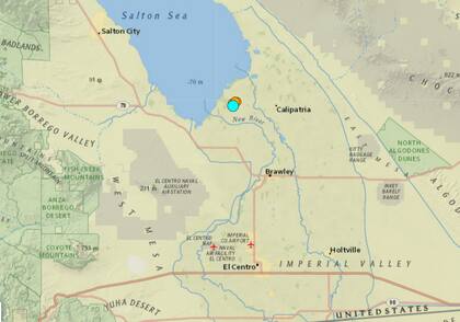 El sismo más fuerte de las últimas horas en EE.UU. tuvo su epicentro 10 kilómetros de la localidad de Westmorland, California, con 4,1 de magnitud