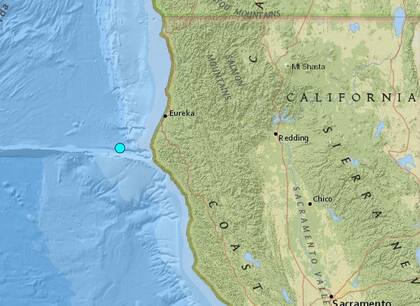 El sismo más fuertes de las últimas horas en territorio continental de Estados Unidos ocurrió cerca de la localidad de Petrolia, en California