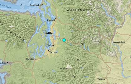 El sismo más fuertes de las últimas horas en territorio continental de Estados Unidos ocurrió cerca de la localidad de Mirrormont, Washington