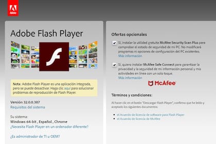 El 31 de diciembre de 2020 fue el último día de Adobe Flash Player. Desde entonces la compañía dejó de darle soporte al software e impide su descarga