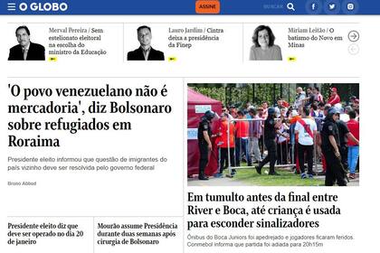 El sitio de O Globo de Brasil