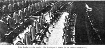 El sitio donde cayó la bomba. Fuente: Archivo.