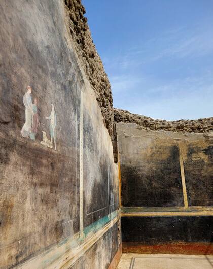 El sitio donde se encontraron los frescos, en Pompeya. (Handout / Parco Archeologico di Pompei press office / AFP) 