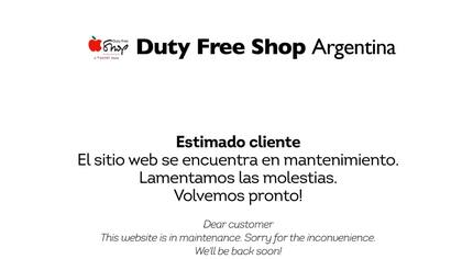 El sitio online de las tiendas duty free shop de Argentina está en mantenimiento