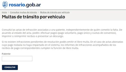 El sitio permite emitir un informe con el estado del vehículo