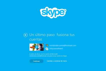 El Skype de Windows 8 ya ofrece combinar las cuentas de Windows Live Messenger con las de Skype