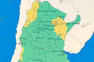 El SMN anuncia alerta amarilla para algunas provincia del norte y oeste del país