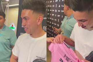 El sofisticado bolso en el que Alan Velasco guardó el regalo de Messi