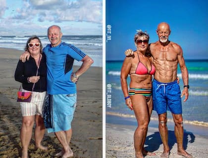 El sorprendente antes y depués del influencer fitness de 70 años