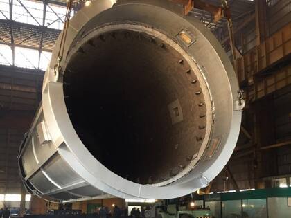 El sorprendente horno de procesamiento de petróleo crudo fue realizado por la empresa Impsa.