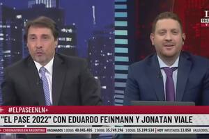 El sorpresivo saludo en el pase entre Eduardo Feinmann y Jony Viale: "¡Feliz día!