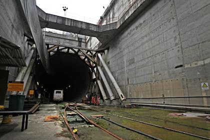 El soterramiento del Ferrocarril Sarmiento, una obra que se frenó hace varios años.
