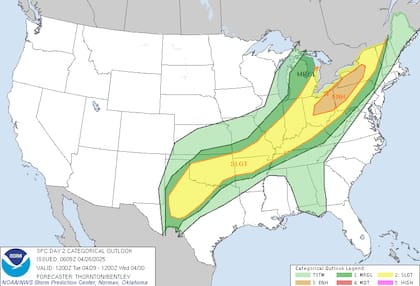 El SPC advierte posible granizo "muy grande", vientos destructivos y tornados aislados en el oeste de Texas,