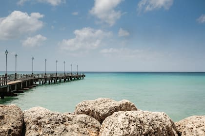 El Speightown Pier de Barbados.