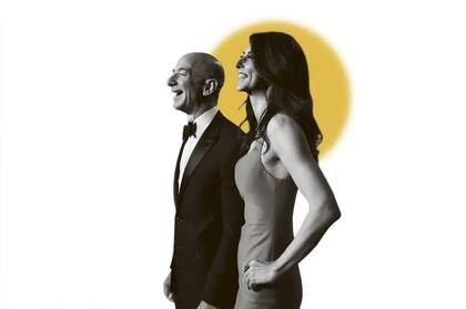 El Sr. Bezos y la Sra. Scott en 2018, el año antes de que la pareja anunciara su divorcio