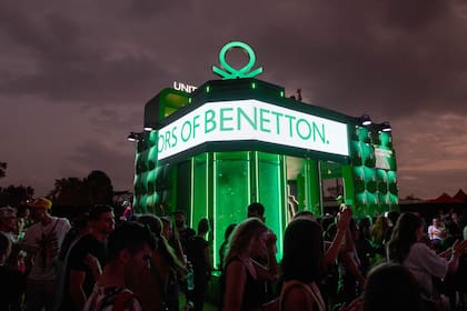 El stand de Benetton en su máximo esplendor.