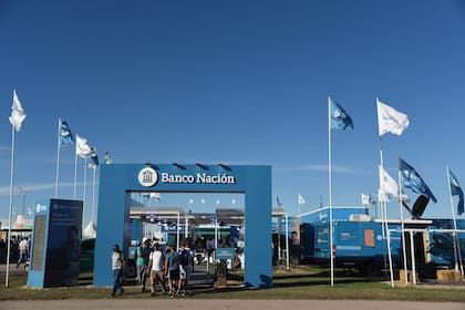 El stand del Banco Nación en la muestra de Expoagro