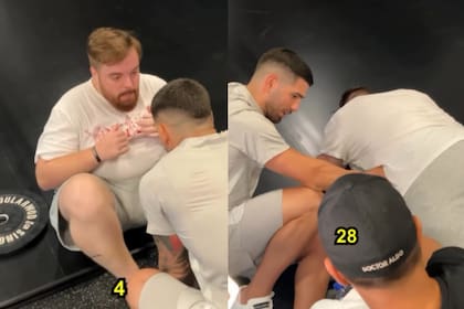 El streamer mostró la rutina de entrenamiento que realiza (Foto: Captura de video / Instagram @ibaillanos)