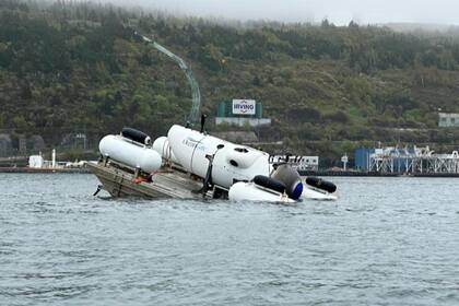El submarino Titán de OceanGate, desaparecido durante su exploración hacia el Titanic