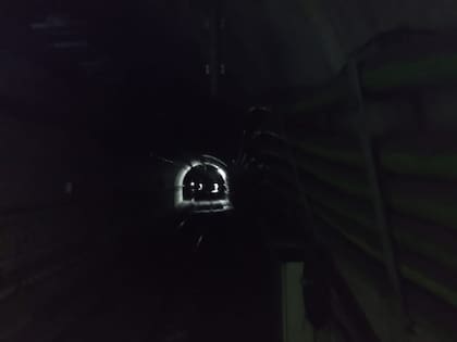 El subte B a oscuras por el apagón