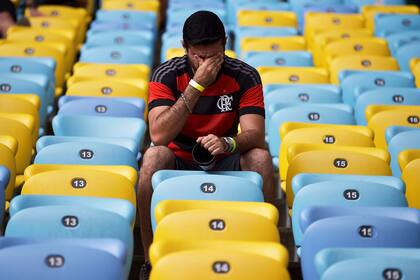 El sufrimiento de un hincha de Flamengo después del gol de Borré