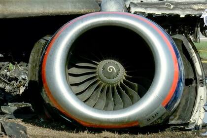 La turbina luego del accidente