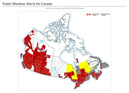 El sur de Canadá también sentirá el paso de la bomba ciclónica