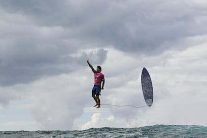 El surfista Gabriel Medina durante una de sus participaciones en los Juegos Olímpicos de París 2024.