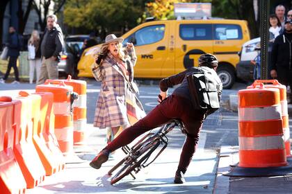 El susto de Sarah Jessica Parker durante el rodaje de And Just Like That... en Nueva York