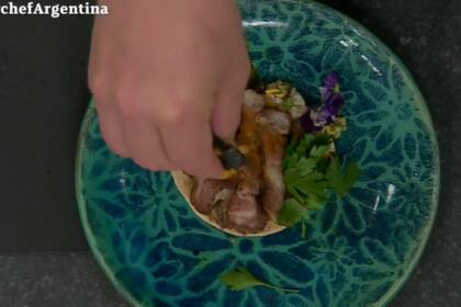 El taco que preparó Catherine Fulop