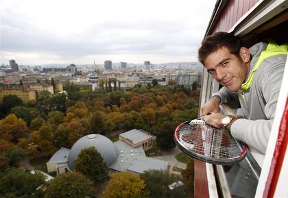 El tandilense, antes de jugar, paseó por la capital austríaca