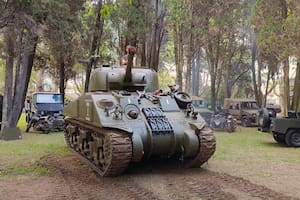 El tanque M4A4 fue restaurado en la Argentina
