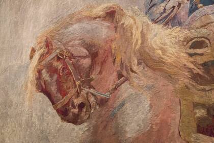 Detalle del caballo de San Martín