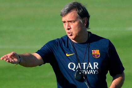Gerardo ´Tata' Martino durante su paso por Barcelona de España, donde ganó un título