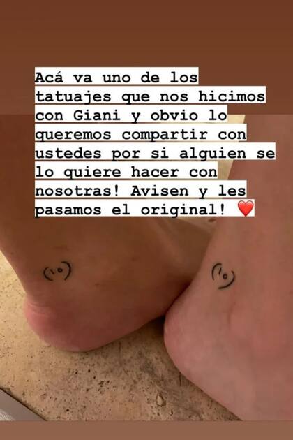 El tatuaje con el que Dalma y Gianinna homenajearon a Diego Maradona al cumplirse un mes de su fallecimiento