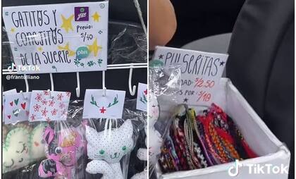 El taxista se hizo viral en TikTok por vender peluches y pulseras (Foto: Capturas de TikTok @frantulliano)