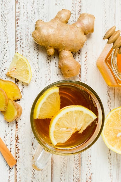 El té de jengibre es de los más recomendados para combatir los síntomas gripales