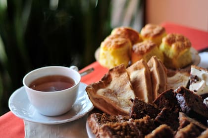 El te galés, con tortas y otras delicias, se sirge en varias cafeterías de Gaiman