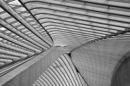 El techo de la estación de Liege-Guillemins en Bélgica fue ideada por el arquitecto español Santiago Calatrava. La imagen es de Suraj Garg