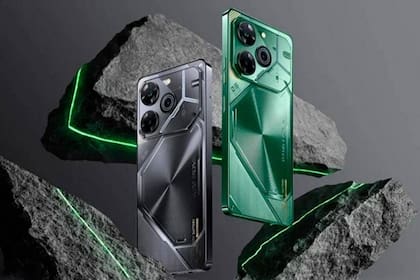 El teléfono Pova 6 de Tecno Mobile se destaca a la vista por su diseño gamer