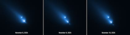 El telescopio espacial Hubble captó imágenes de la desintegración activa del cometa C/2025 K1