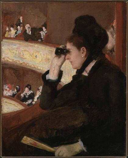 El tema de los teatros también fue elegido por la norteamericana Mary Cassatt.