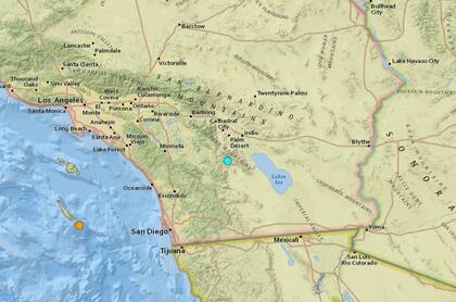 El temblor más fuerte de las últimas 24 horas en territorio continental estadounidense fue uno ocurrido cerca de Borrego Springs
