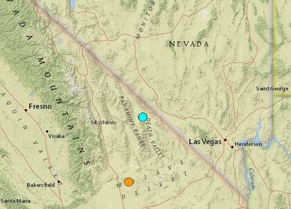 El temblor más fuerte de las últimas 24 horas en territorio continental estadounidense fue uno ocurrido cerca de Stovepipe Wells, California