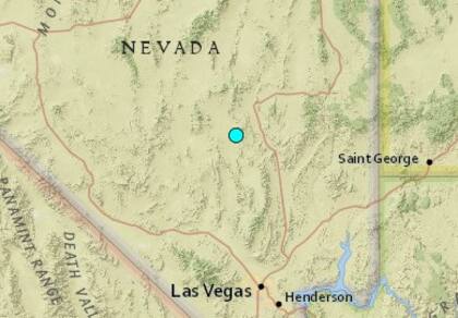 El temblor más fuerte de las últimas 24 horas en territorio continental estadounidense fue uno ocurrido cerca de Alamo, Nevada