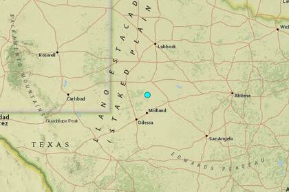 El temblor más fuerte de las últimas 24 horas en territorio continental estadounidense fue uno ocurrido cerca de Ackerly, Texas