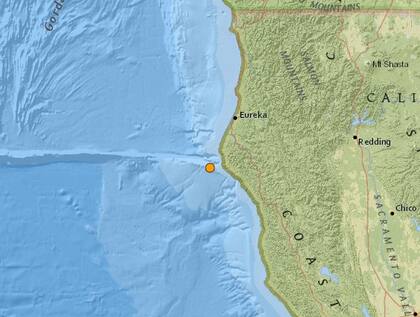 El temblor más fuerte de las últimas 24 horas en territorio continental estadounidense fue uno ocurrido cerca de Petrolia, California