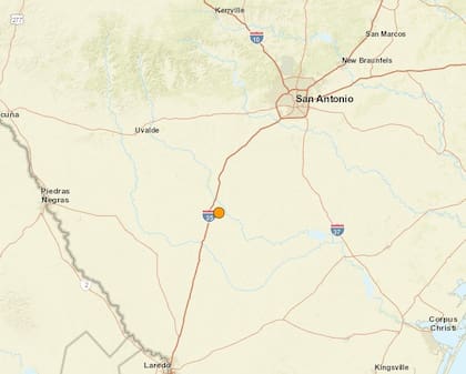 El temblor más fuerte de las últimas 24 horas en territorio continental estadounidense fue uno ocurrido cerca de Dilley, Texas